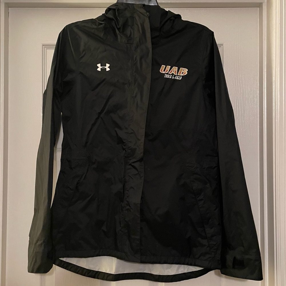 Under Armour UAB Track Rain Jacket Size Small - Men’s or Women’s - Black w Hood
